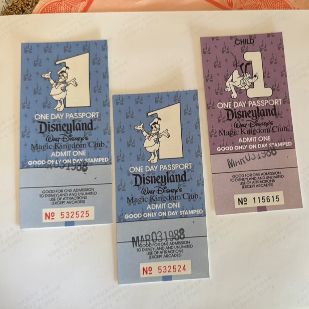 Disney Blue and Purple Disneyland Passports